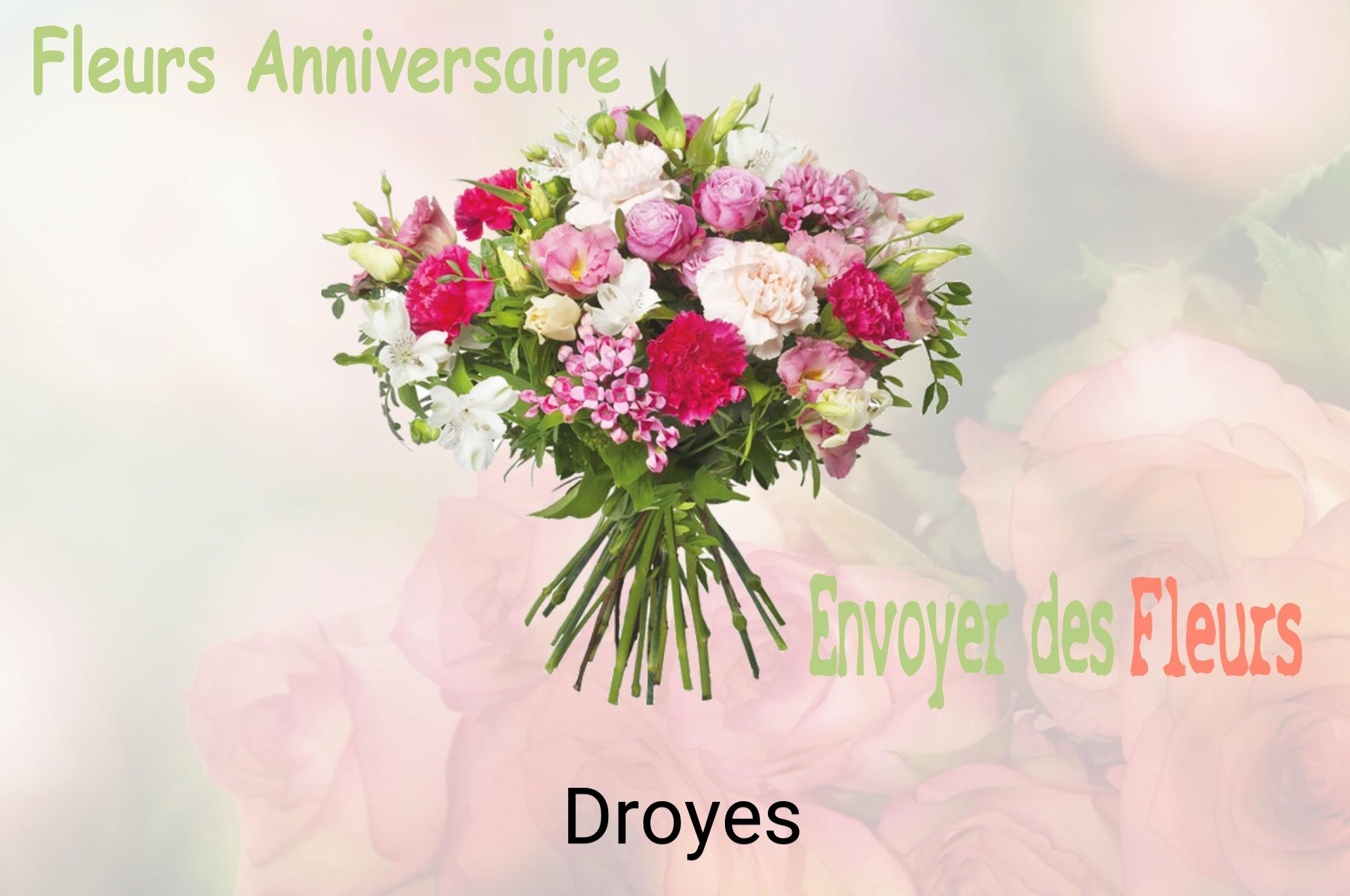 Bouquet de fleurs d’anniversaire livré à Droyes