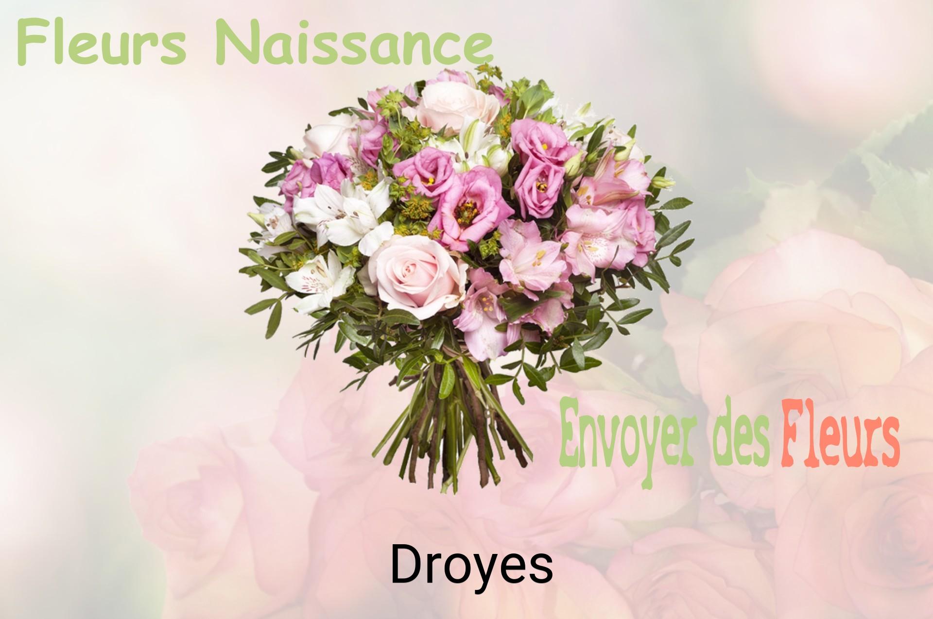 Bouquet de fleurs de naissance livré à Droyes